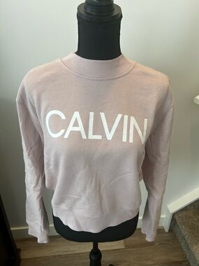 Calvin Klein Pale Mauve Logo Crew Sweatshirt
